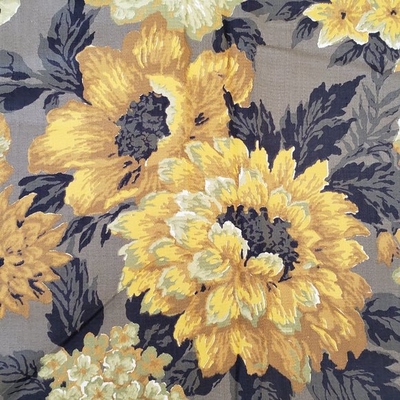 Vintage Midcentury 1940s/1950s Fabric-56 x 7 Yards-Amazing Floral Flowers Cotton - Picture 5 of 10